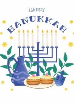 Personalised Charity Hanukkah Cards & Ecards